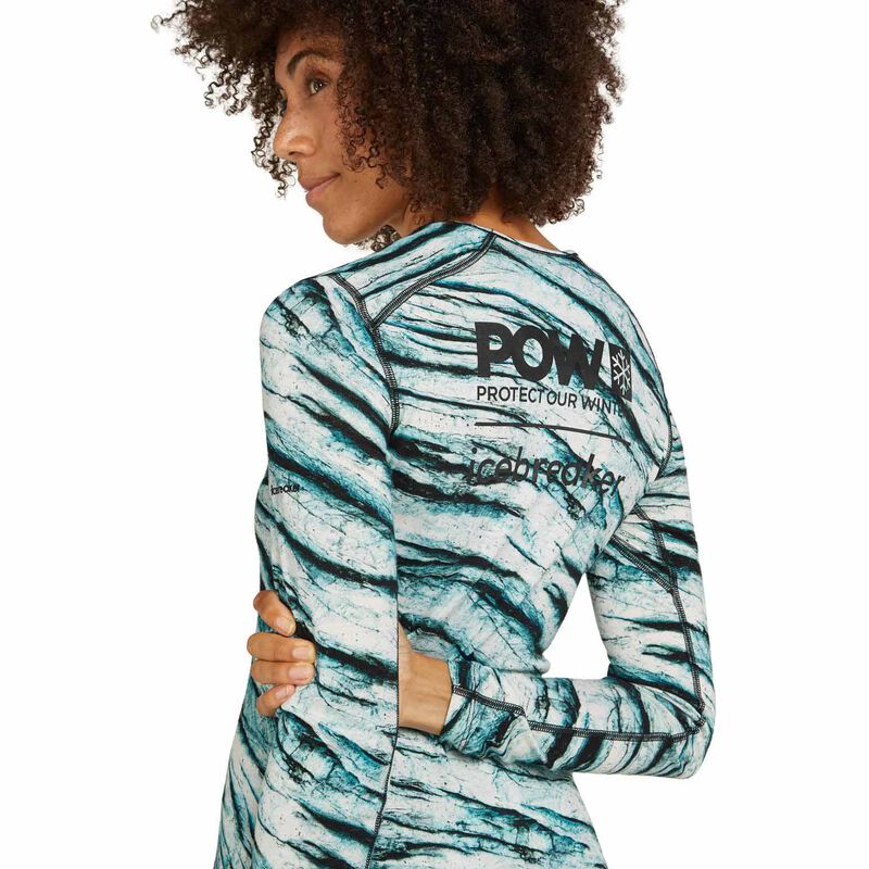 Icebreaker W Merino 200 Oasis LS Crewe POW AOP image number 2